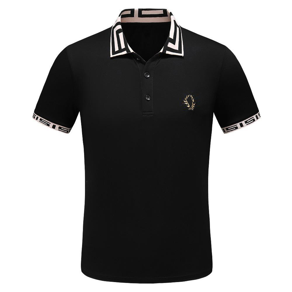 

Mens Sleeve Brand Polos Short Shirts Cotton Casual Plus Size -3XL Summer Hommes Polos Fashion Male Tops FGS2