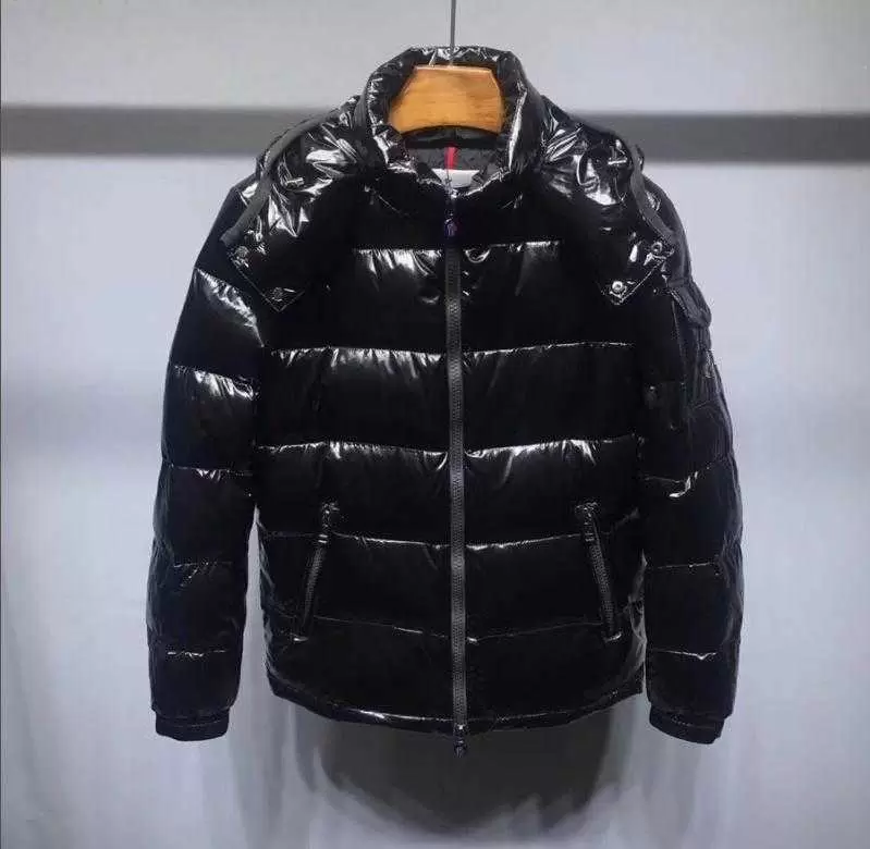 

Monclair 00124 French designer monclair down jacket 90% goose diagonal zipper men's hooded fluffy short top parka women's black warm coat -3XL, Compensation freight