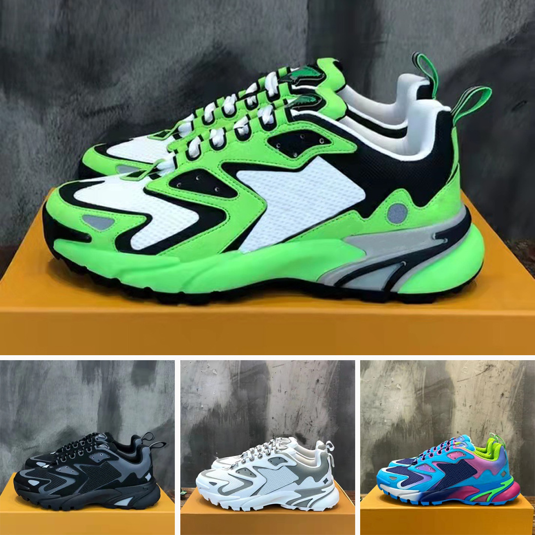 

2022 Men's Runner Tatic Sneaker Running Shoes Designer Sneakers Breathable Mesh Textile Suede Calf Leather Luxury Trainer Comfortable Size 38-45, Color 8