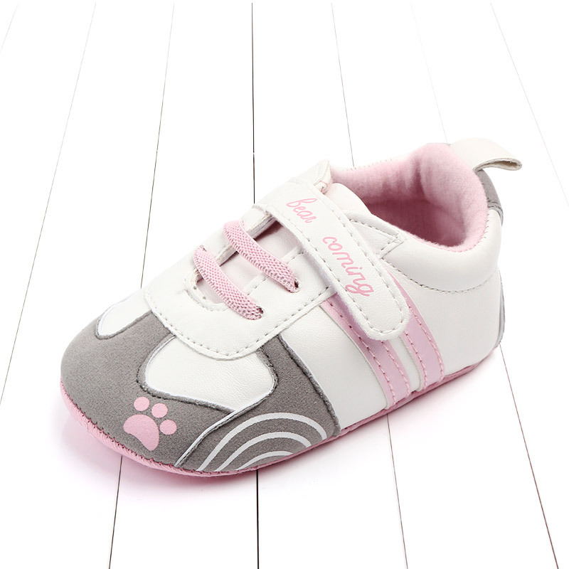 

Walkers spring and autumn new baby walking shoes comfortable soft soled, Pink