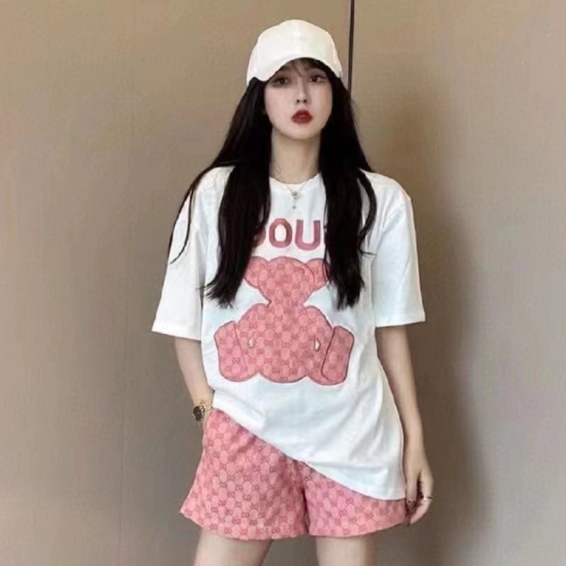 

2022 New Two Piece Sets Embroidery Suit Tops Pants Ladies Shirts Round Neck Loose Fashion Casual Women's Cotton ShirtsWomen's Tunic Summer, Pay for freight