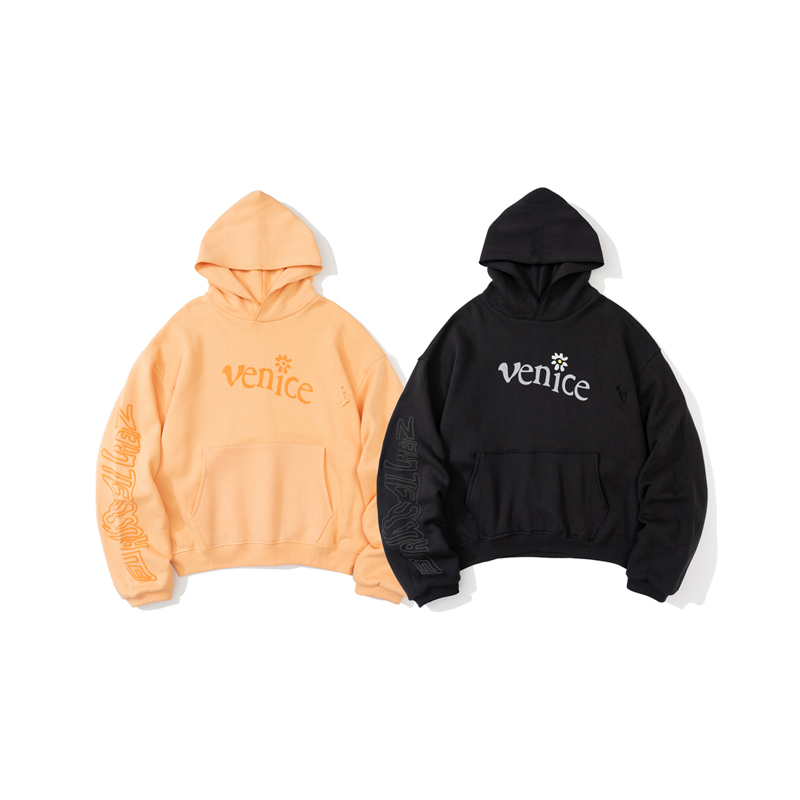 

21FW Autumn Winter Daisy Washed Vintage Plus Size Hoodie Skateboard high street Men Women Streetwear Hooded Sweatshirt, Orange