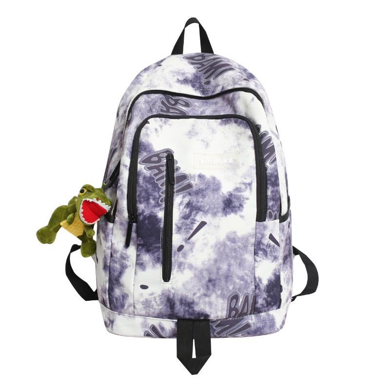 

Backpack 2022 Camouflage Nylon Women Casual Fashion Men Large Capacity Laptop Backpacks Unisex Travel Bag Couples Schoolbag, 6034 white