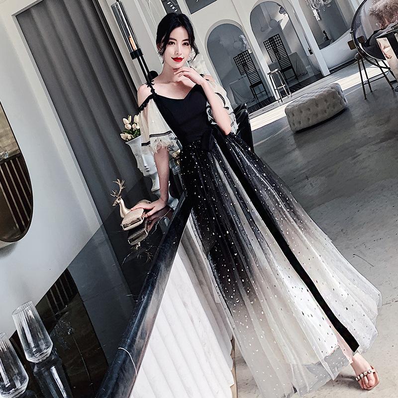 

Ethnic Clothing Sequins Evening Dress Qipao Long Elegant Banquet Sling Gown V-Neck Party Formal DressEthnic