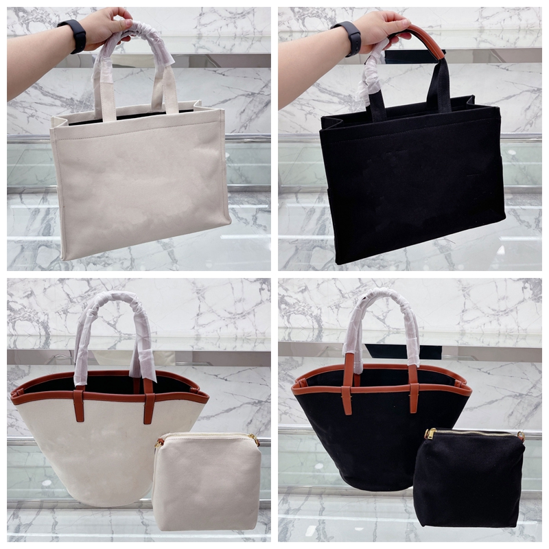 Designer Femmes Cabas Toile Fourre-tout Sac Paris Marque Lettre Broderie Totes Sacs À Main Rayures Shopping Épaule Sac À Main Luxurys Designers S