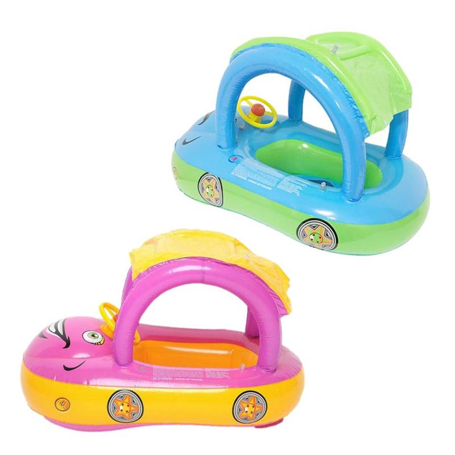 

Life Vest & Buoy Summer Baby Inflatable Swimming Seat Awning Shade Children's Ring Swim Float With Sunshade Raft Water Fun Po256d