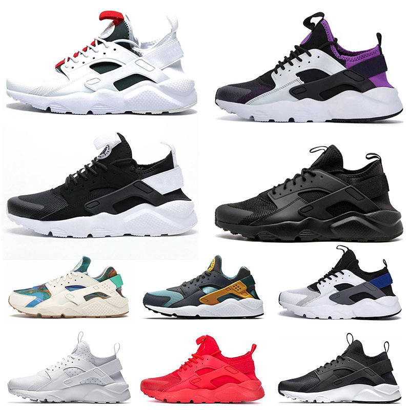 

Sports Shoes Huarache Classic Men Running All white green black red Hurache 1 Sports Comfortable Sneakers Huaraches, B14 4.0 white green 36-45