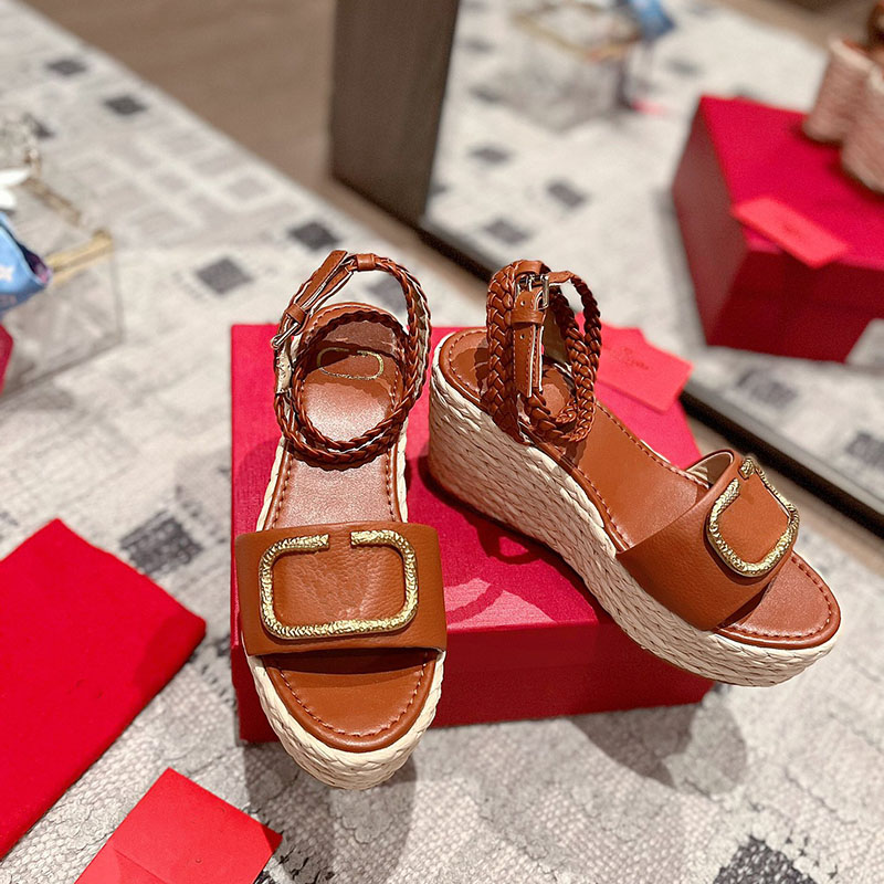 

designer wedge sandals high quality women sandal Heel height 8.5CM Size 35-41 model JSTY08