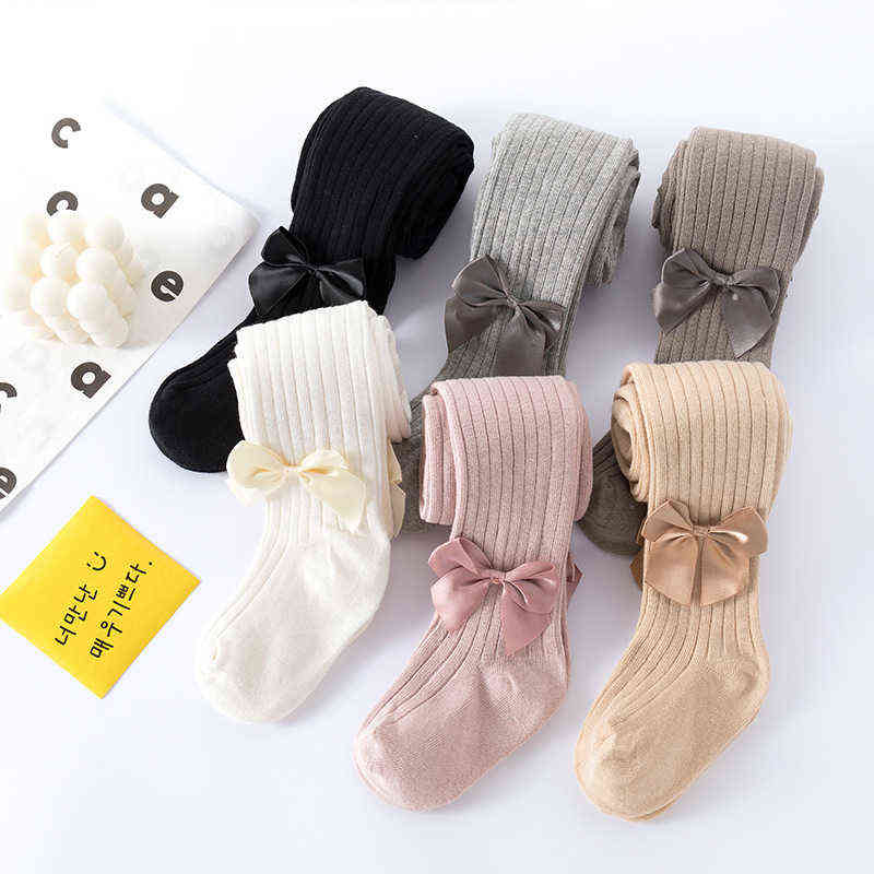 

Panty Children Spring Autumn Winter Bow Baby Girls Panty Socks Kids Baby Knitted Collant Stockings Girls Panty J220622, Pink