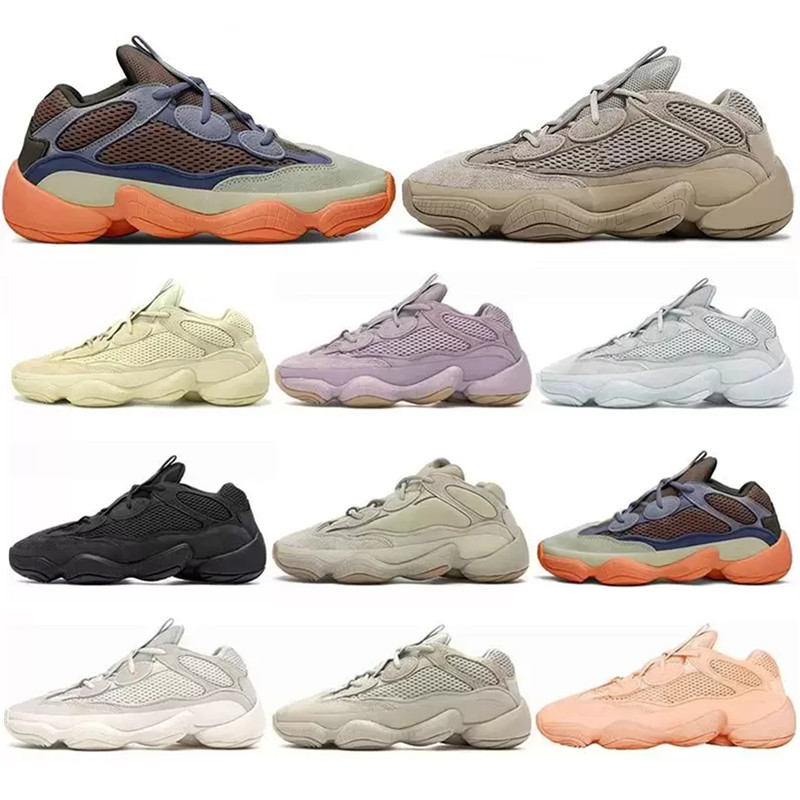 

Top Quality Men Women 500 Mesh Running Shoes Desert Rat Stone Soft Vision Bone White Blush Ourtdoor Trainer Platform Sports Trainers Designer Sneakers Utility Black, Colour 10
