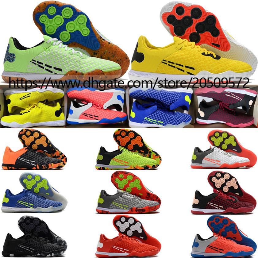 

Send With Bag React Gato IC Soccer Boots Mens High Quality Indoor Flats Football Shoes Yellow Gray Red Blue Orange Black Green Whi205E, 10