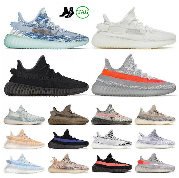 

Shoes designer sneaker Sports running shoes men mesh soft breathable 3M black static reflective shoe outdoor flat trainers V2''YEEZIES''350 boost size 47, 38