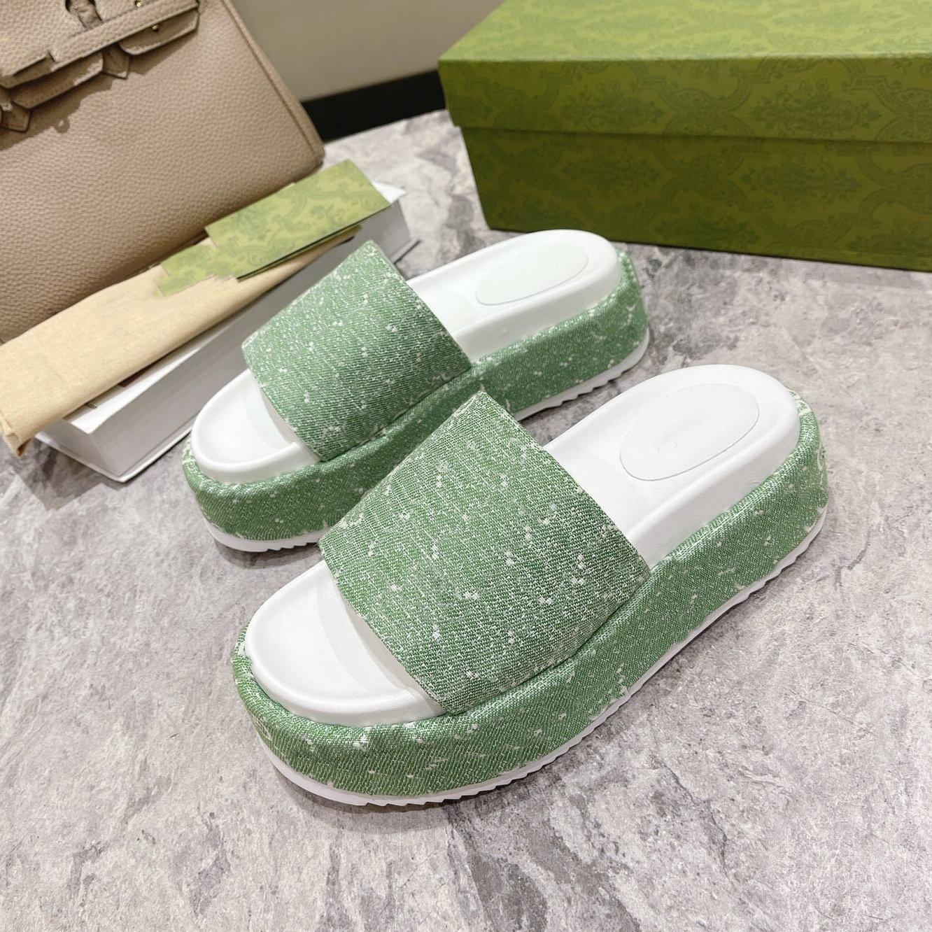 

Designer Women Sandals Classic Platform Heel Letter Slipper GGity Slide Shoe Fashion Woman DF, 18