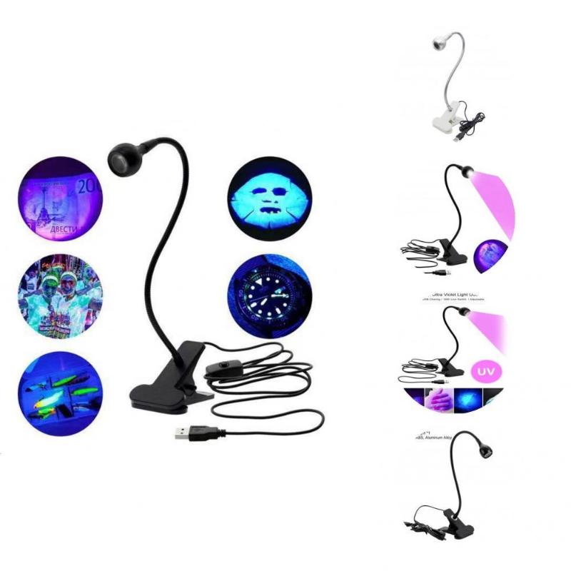 

Nail Dryers Ultraviolet Lights High Efficiency Helpful USB Desktop Focused Beam Rechargeable Lamp, Black