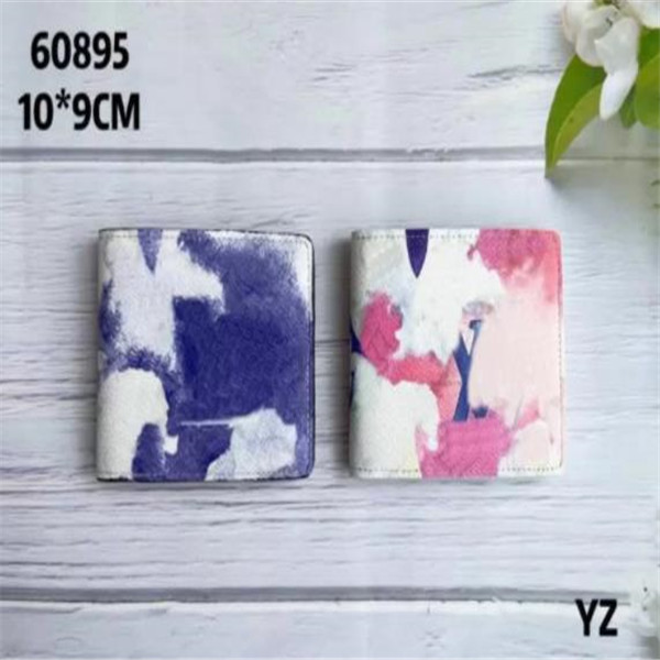 

2022 Fashion Women Designer wallet Wholesale Lady Multicolor Coin Purse short Wallet Colourful Card Holder Classic Zipper Pocket card holder, Pink