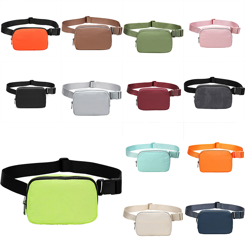 

Lulu Belt Bag sports Waist Bag Nylon Designed For On The Move Outdoor Crossbody Chest 1L Capacity Women Men Multiple Compartments Shoulder Bags, As shown