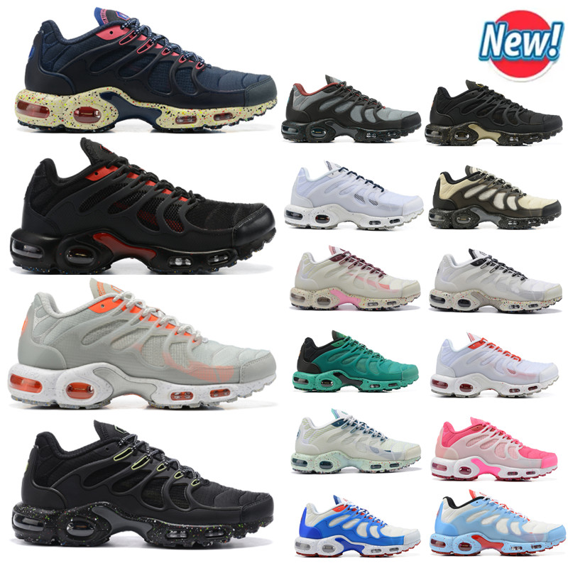 

2022 New Arrival TN Plus Terrascape Men Running Shoes Male White Flash Crimson White Photon Dust Adult Sports Sneakers Trainers Size:5.5-11 For Sale, Box