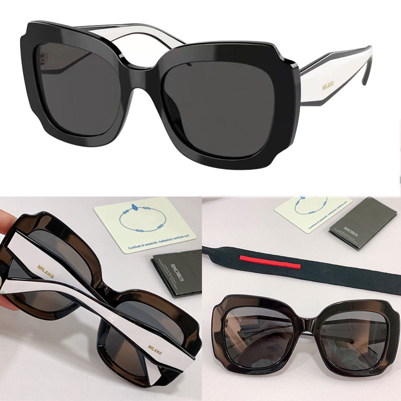 

Designer Womens Sunglasses SPR 16YS Fashion Classic Irregular Frame Two Tone Temples Ladies Sunglasses Leisure Travel Vacation Anti-UV400 With Box