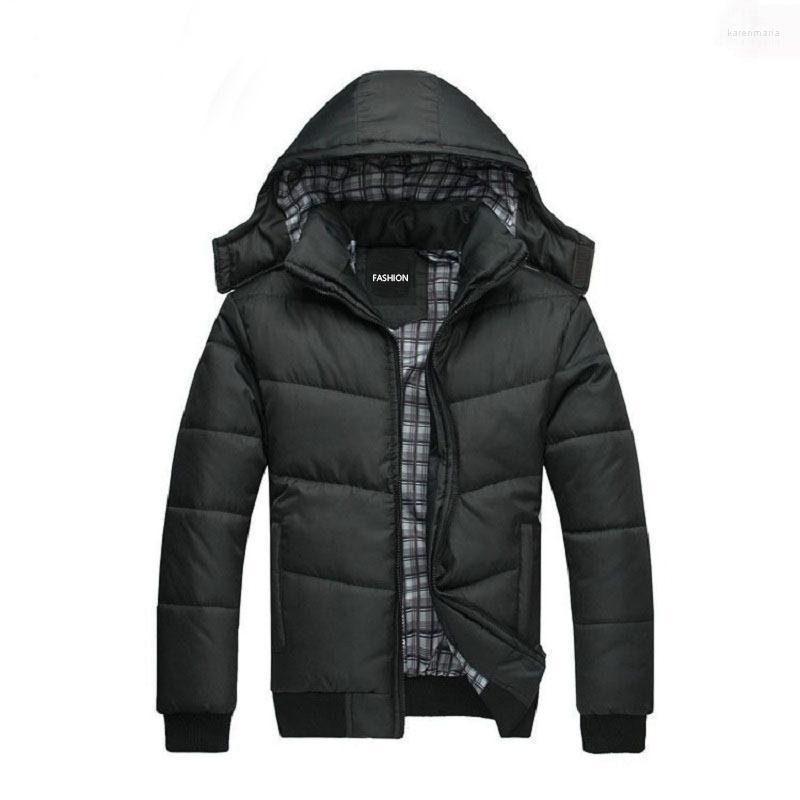 

Men's Down & Parkas Warm Yufeng Winter Jacket For Men Parka Clothes Hooded Padded Coats Oversized Parki Outerwear Kare22, Black