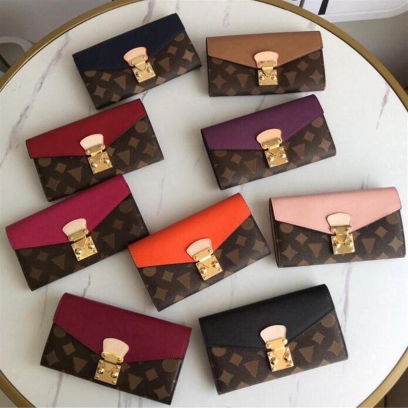 

2022 Fashion flowers designer wallets luxurys Mens Womens leather Clutch bags High Quality Classic Letters coin Purse With Origina312C, 7 only box