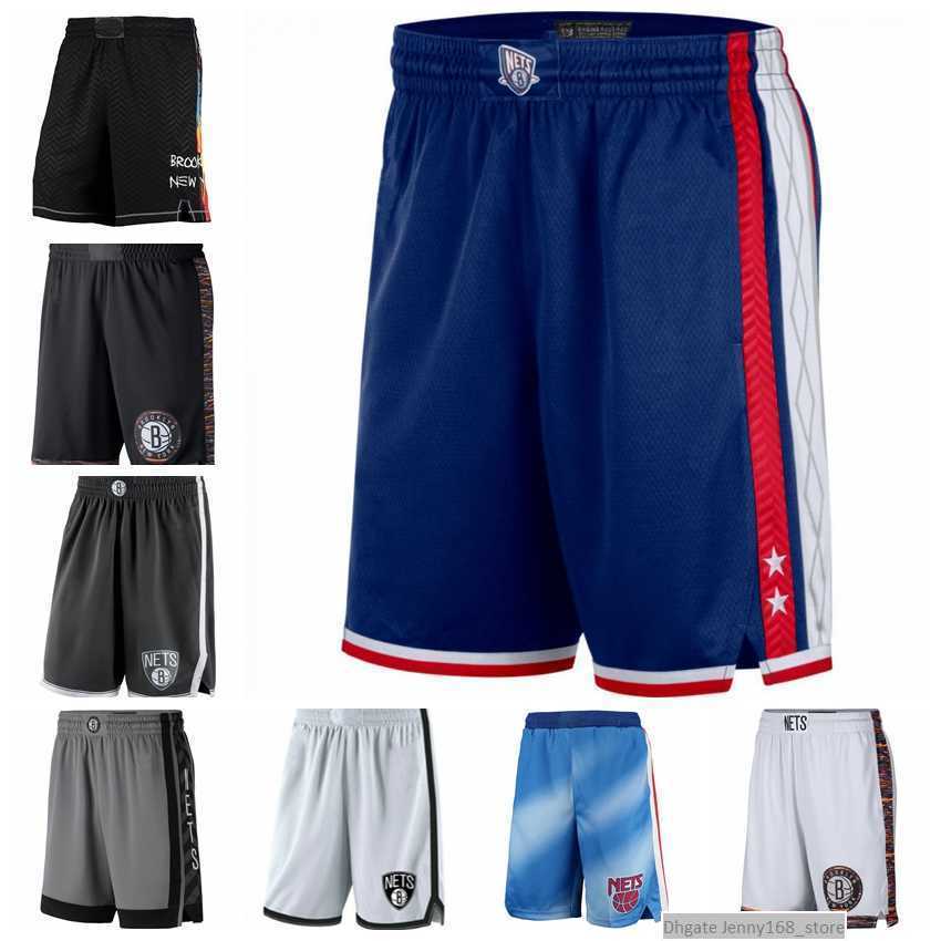 

Printed Brooklyn''Nets''Men 2021/22 City Swingman Pants Edition Basketball Shorts Performance Black