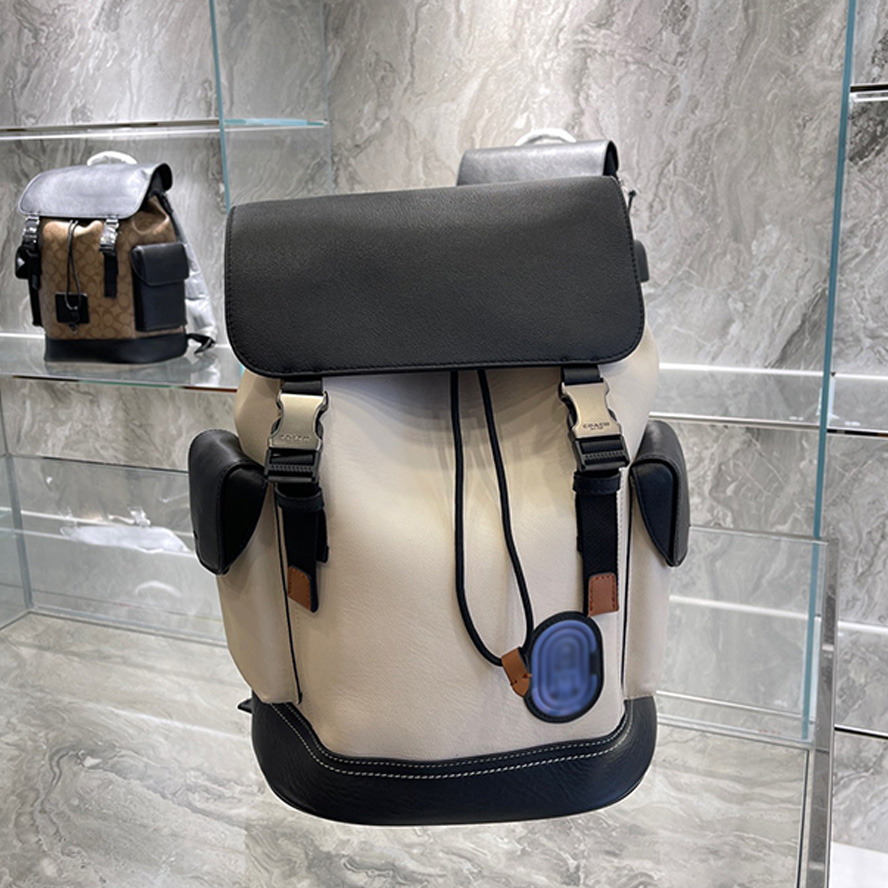 

Men's Full Leather Versatile Multifunctional Backpack Can Hold 15 Inch Computer, Beige