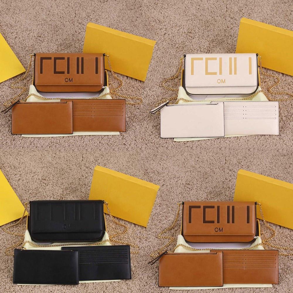 

Shoulder Bags Women Crossbody Bags 3 Piece Handbag Leather Material embossed letter chain decorative credit card holder