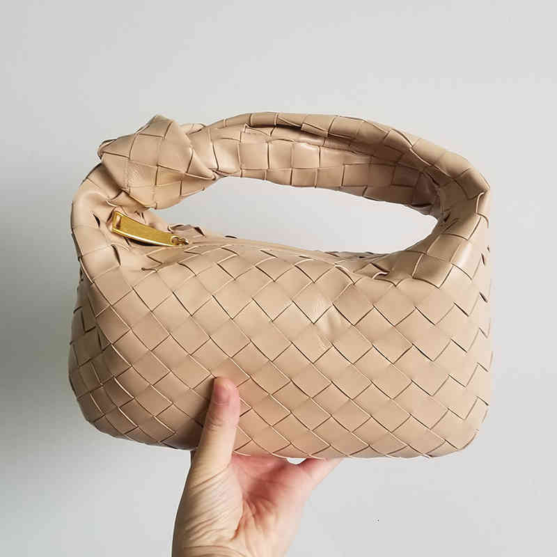 

Original Edition Designer Fashion bags Hand Bottegav Venetas'ss 2022 Boliz Knotted Portable Mini Jodie Nappa Sheepskin Woven, Glacier blue reservation