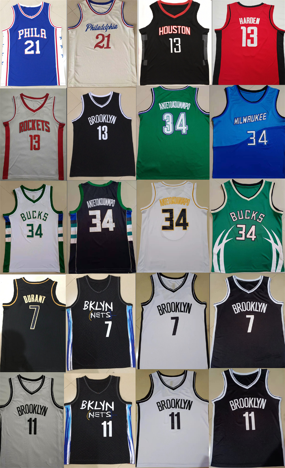 

Men's Basketball Jersey 35 curry different teams Paul 3 Chris black white James 21 casual men different team sizes: s-2xl, Jerseys