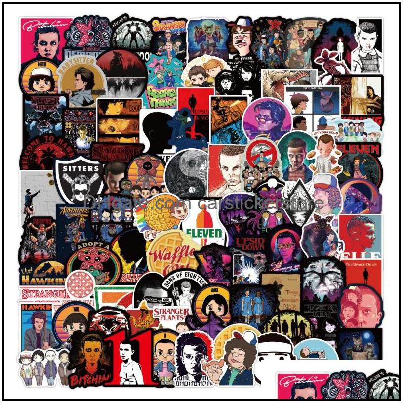 

Car Stickers Exterior Accessories Mobiles Motorcycles 50Pcs Cartoon Stranger Things Diy Skateboard Suitcase Snowboard Motorcycle Phone Lap, Multi colors