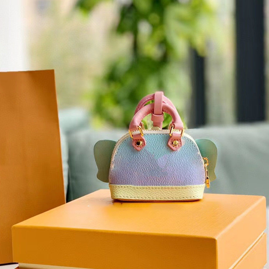 

women mini coin purse wallets brand designer Top quality classic style men multicolor wallet Card holder Holders classic zipper with metal chain original box 0592, No box