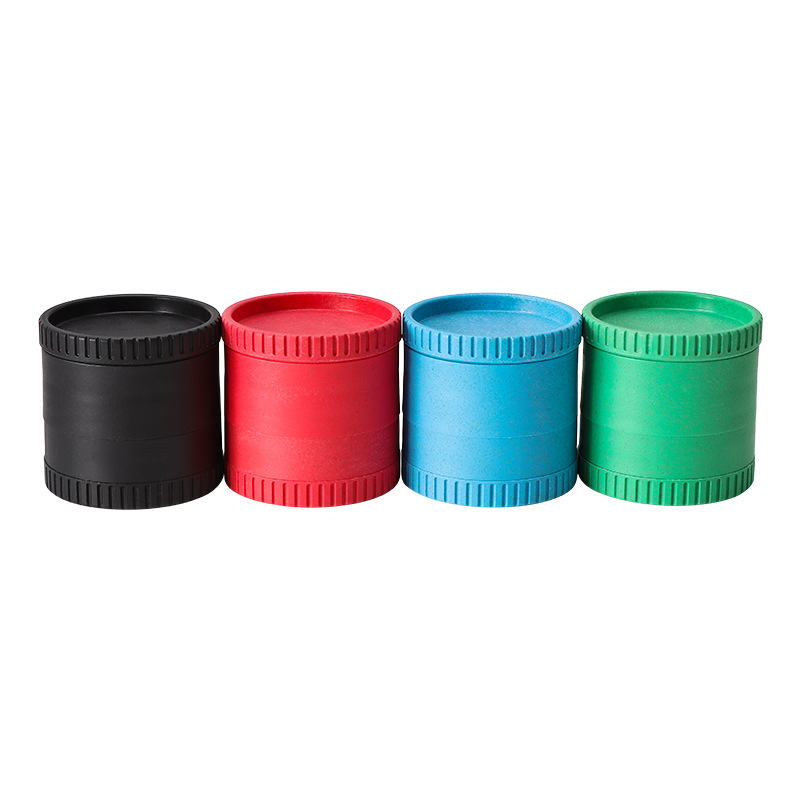 

New degradable material 55mm four-layer smoke grinder portable plastic Grinder