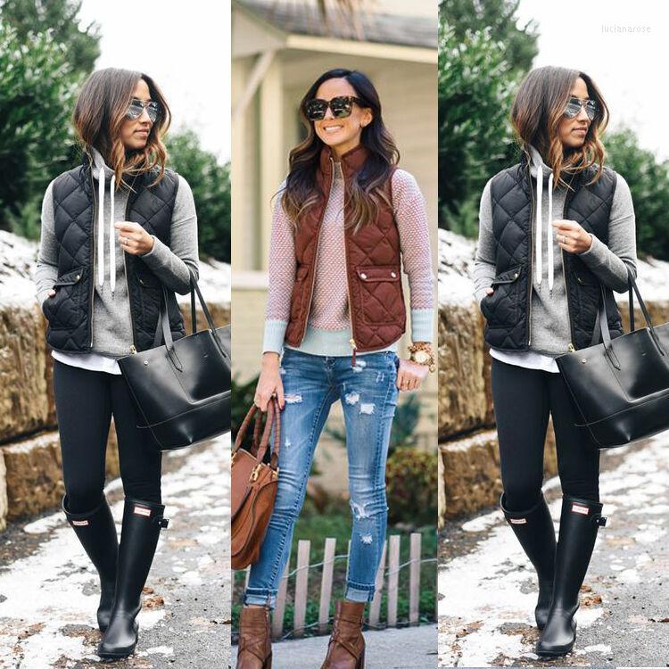 

Women's Vests Arrival Winter Women Slim Coats Ladies Sleeveless Jacket Vest Female Windproof Warm Waistcoat Plus Size 3XL Luci22, Army green