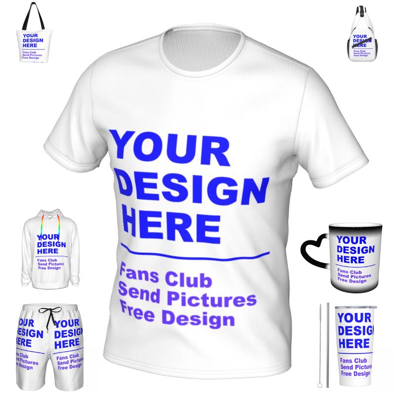 

Men' Casual Shirts CLUB Welcome Goods Custom Summer Tops DIY T Shirt Personalized Picture Cosplay Anime Kawaii Japanese Products TshirtMen, Mark cup