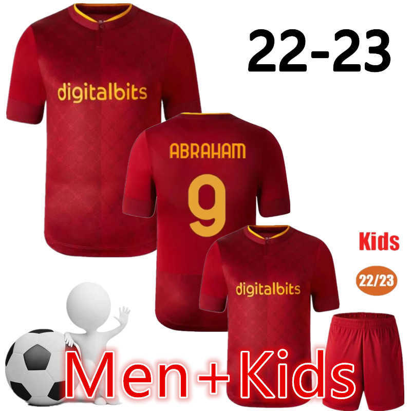 

22 23 Soccer Jerseys DYBALA ROMA TOTTI 2022 2023 ABRAHAM PELLEGRINI ZANIOLO SPINAZZOLA AFENA Football Shirt EL SHAARAWY VERETOUT ROME
