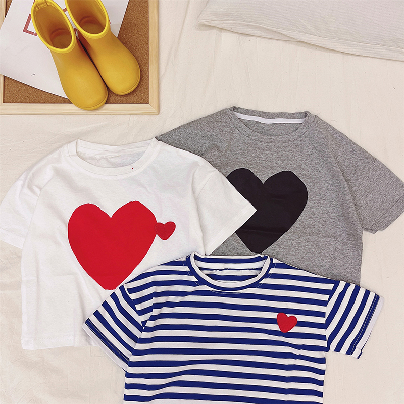 

2022ss Designer boys t shirts casual loose tees great quality luxury summer clothes for boy grils round neck kids top, White