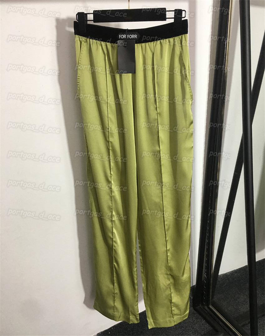

Letters Webbing Womens Pants Elastic Waist Casual Cool Light Trousers Fashion Women Wide Leg Pants, Fuchsiawith label #20223143