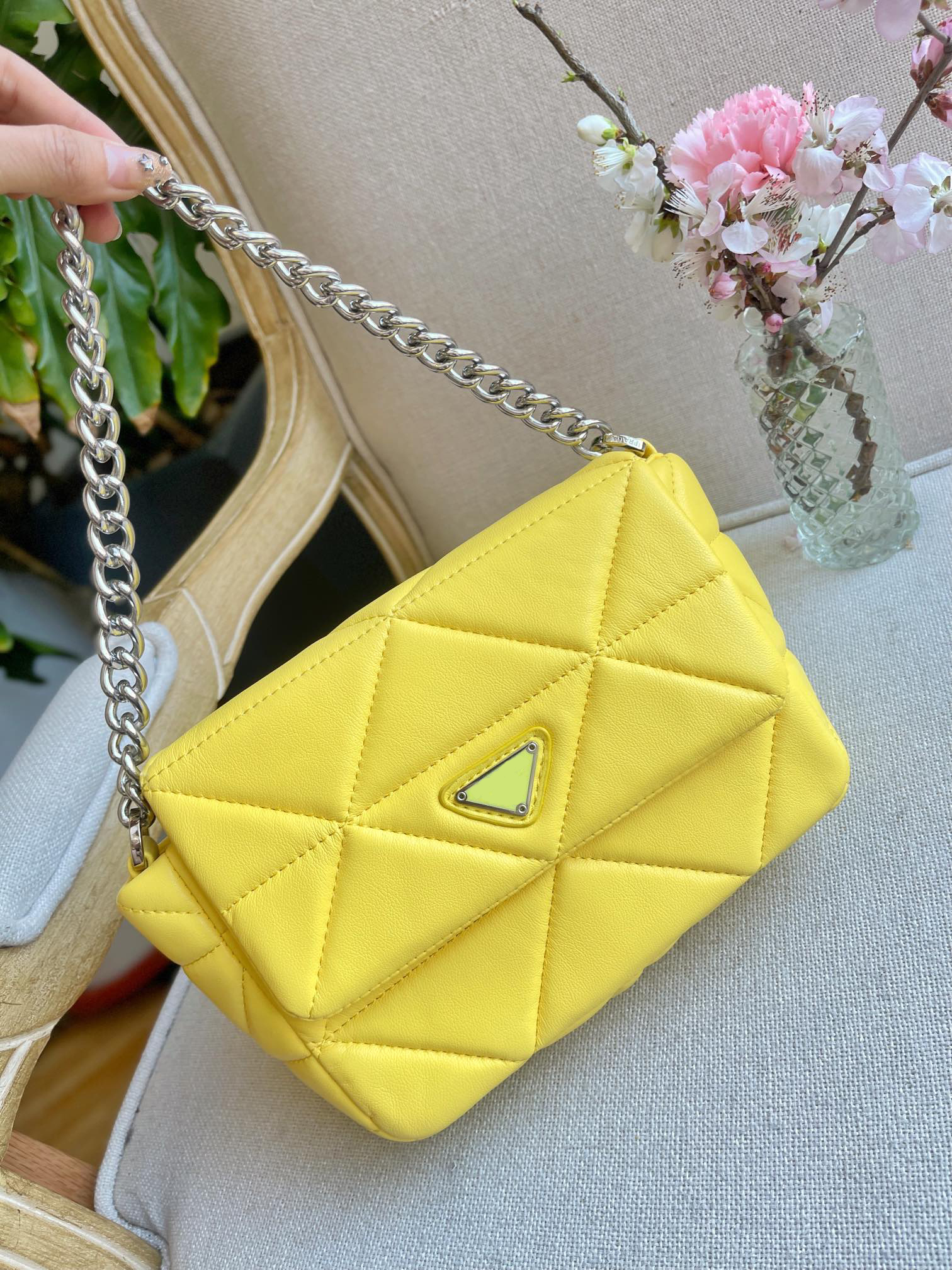 

HH Fashion luxurys men Diamond Lattice CrossBody bags Triangle Logo Womens Genuine Leather Shoulder Bag designer Three in one Flap Handbags Hobo wallet, Add shipping fee