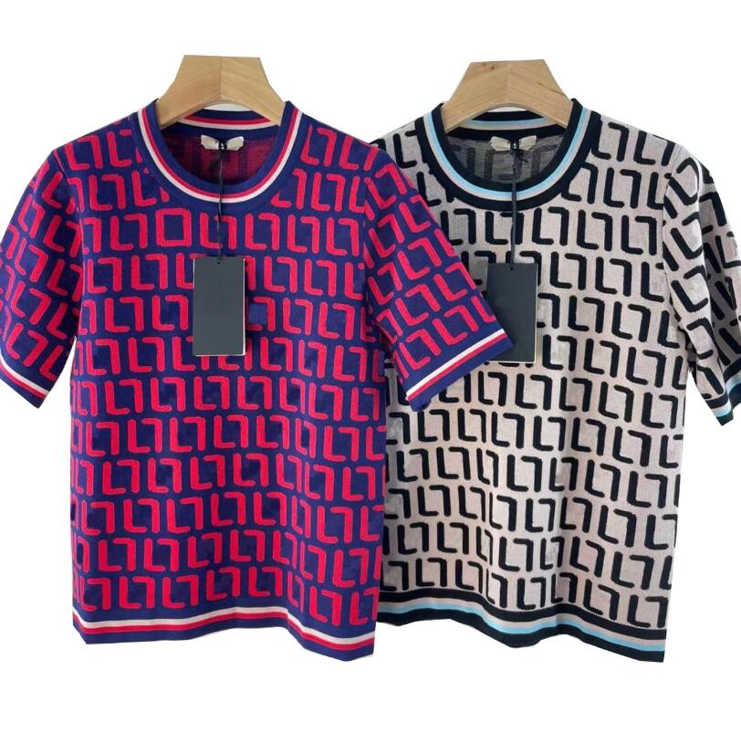 

2022 Summer fashion womens Womens T-Shirt Women's Knits t shirts Women custom t-shirt graphic tees designer high-end luxury round neck F letter embroidery, 11