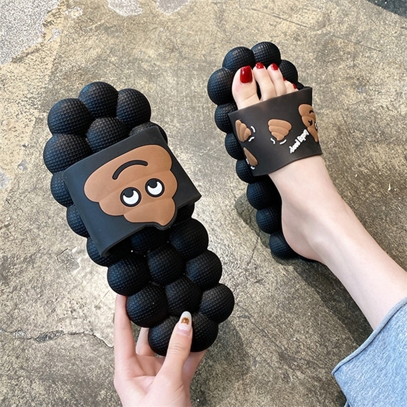 

Massage Women Cartoon Flat Flipflops Female Nonslip Indoor Home Slides Woman Soft Couples Shoes Slippers 220614, Yellow