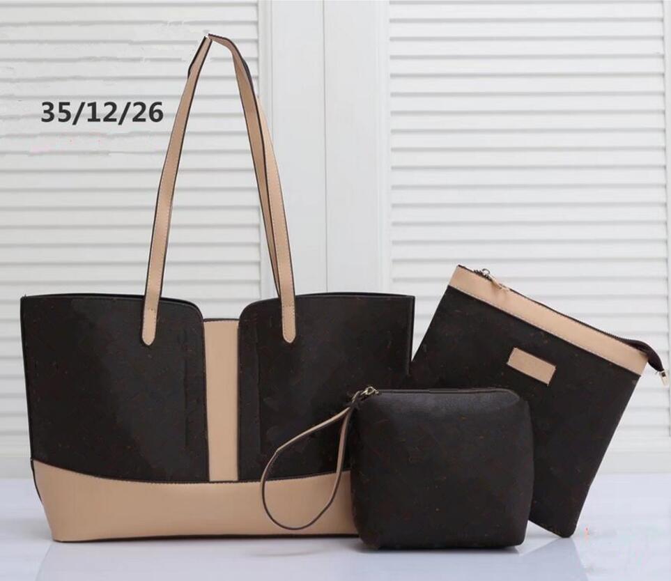 

3pcs/set Luxurys Designers Women Gold Chain Crossbody Bag Leather Handbag Bags Tote Flip Cover Shoulder Bag Wallet Cross Plain Purse AAA, E1