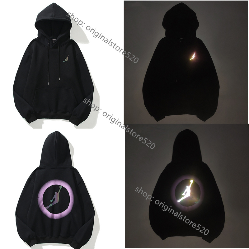 

Men's Tech fleece Hoodie High Quality women Sport Sweatshirts Reflective luminous Trapeze Splash Print Crew Neck Cotton Loose Casual Hoodies 05120102, 1pcs buttons