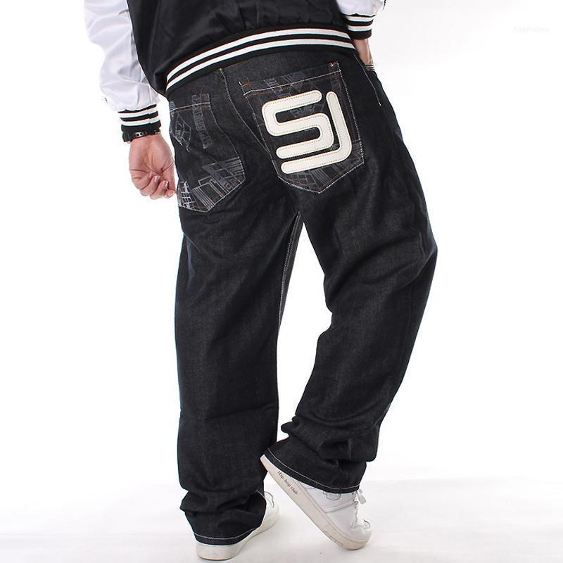 

Men's Jeans 2022 Black Baggy Hip Hop Designer Men Brand Skateboard Pants Loose Style True HipHop Rap Boy, 042