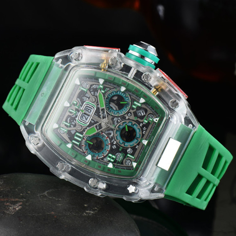 

0 0 0 6-pin automatic watch men's watch luxury 2022 full-featured quartz silicone strap gift1