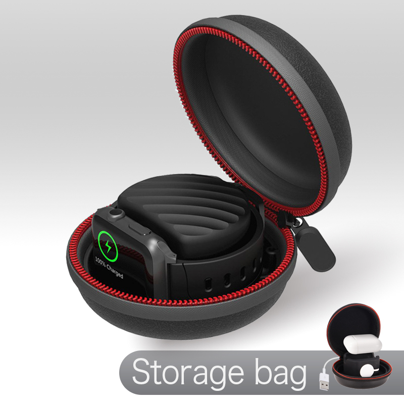 

For Watch Series 6 5 4 3 40 44mm Protective Pouch Cover Portable Charger Holder Cases Storage Boxes Zipper Bag 220617