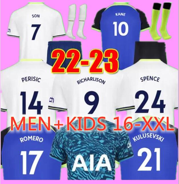 

22 23 SPURS soccer jersey kids Youth DELE SON BALE KANE goalkeeper gk HOJBJERG BERGWIJN SPURS LO CELSO Tottenham 2022 2023 LUCAS football shirts uniforms adult men kit