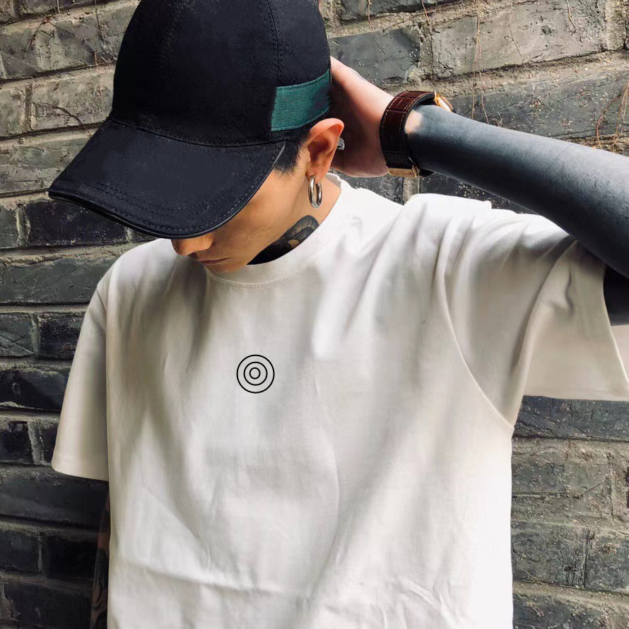 

Limited time offer Mens Casual t shirts fashion cotton crew neck top unisex high quality Embroidered printing decorate shorts badge decoration high street T-shirt, As picture