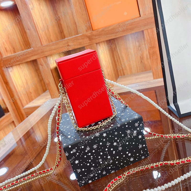 

Mini Lipstick Bag Perfume Box Handbag Pearl Chain Crossbody Fashion Shoulder Bags Wallet Purse Women Clutch Luxury Designer Evening Pack 7CM, Increase feight