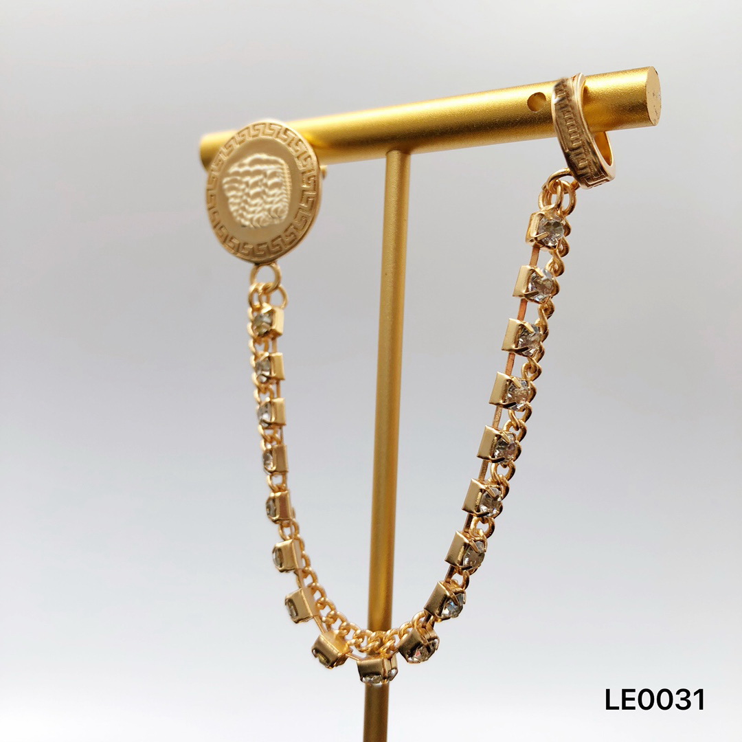 

Fashion Designed Rivet Greece Meander Hanger Earrings Ear Studs pendant Banshee Medusa Head Portrait 18K Gold Plated Women's Diamond Earring Designer Jewelry