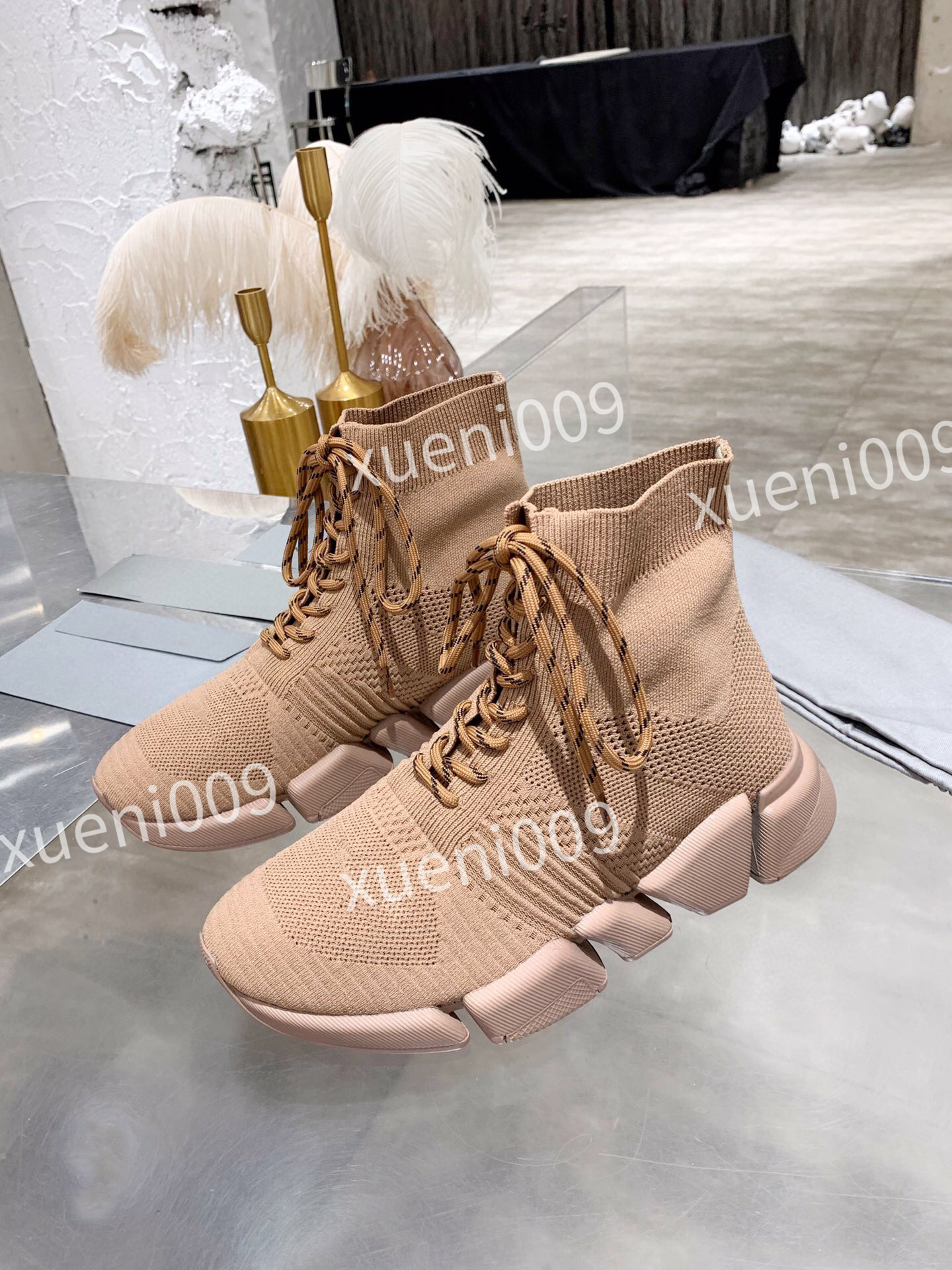 

2022 New Designer Paris Men Womens Sock Shoes Top quality Original Casual Slip-On Black White Red Green Trainer Sports Sneakers Boots Walking ly220115, 02
